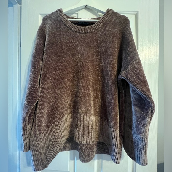 Zara Sweaters - Zara Brown Soft Chenille Knit Sweater size medium